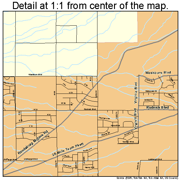 California City, California road map detail