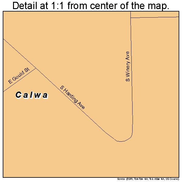 Calwa, California road map detail
