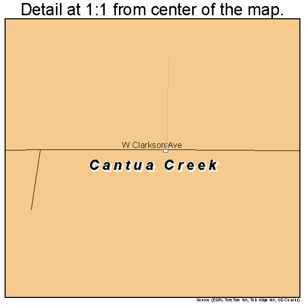 Cantua Creek, California road map detail