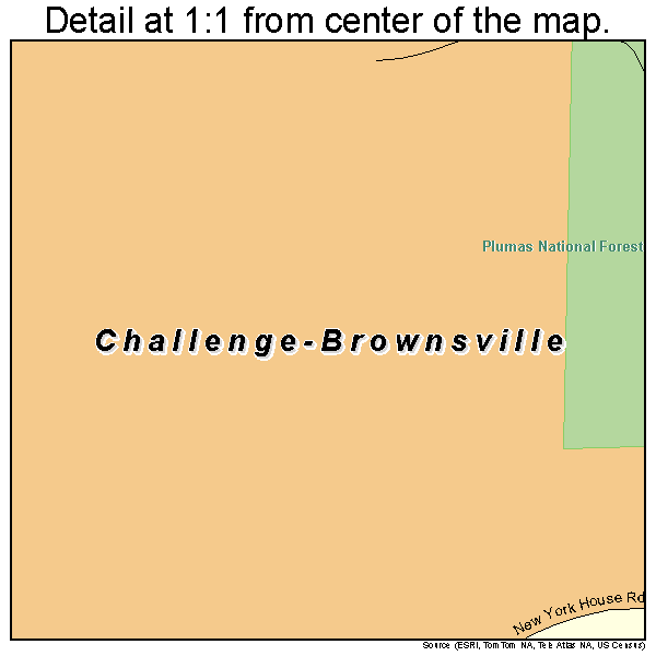 Challenge-Brownsville, California road map detail