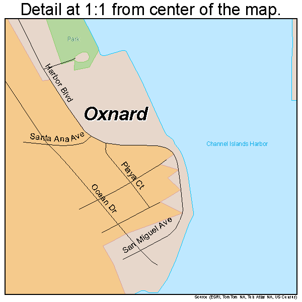 Channel Islands Beach, California road map detail