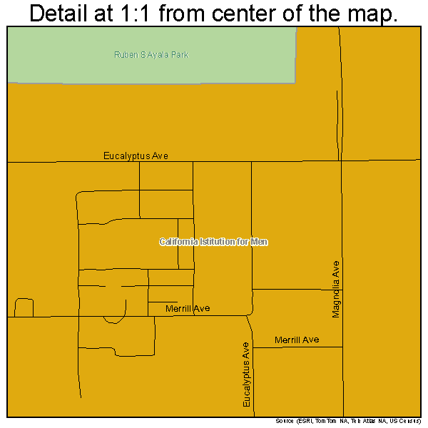 Chino, California road map detail