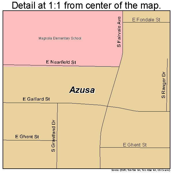 Citrus, California road map detail