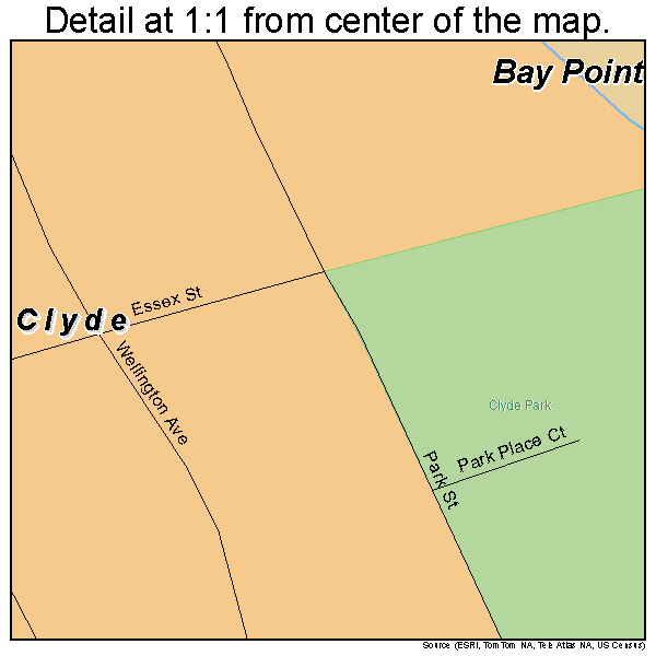 Clyde, California road map detail