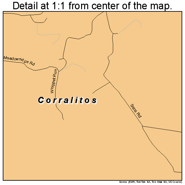 Corralitos, California road map detail