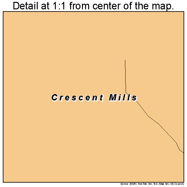 Crescent Mills, California road map detail