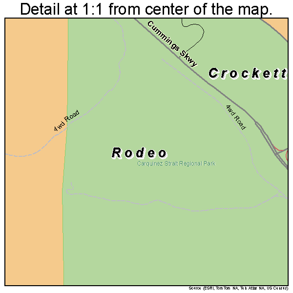 Crockett, California road map detail