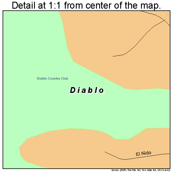 Diablo, California road map detail