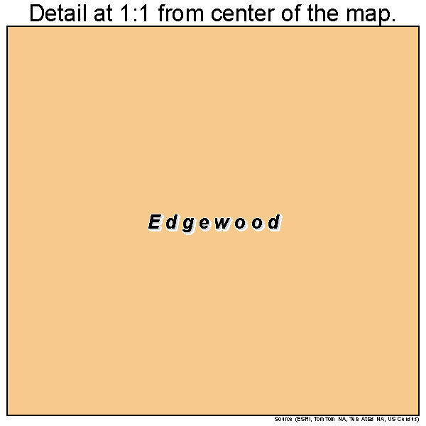 Edgewood, California road map detail