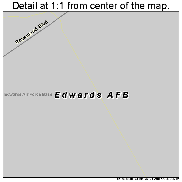 Edwards AFB, California road map detail