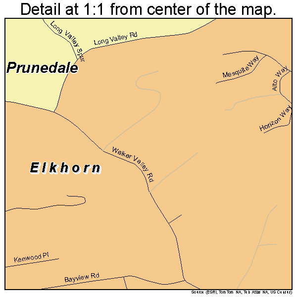 Elkhorn, California road map detail