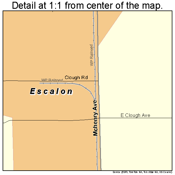 Escalon, California road map detail