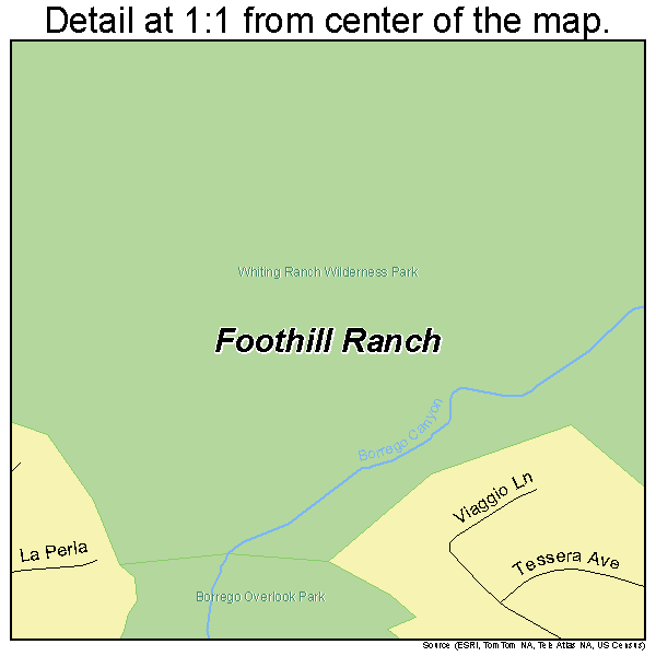 Foothill Ranch, California road map detail