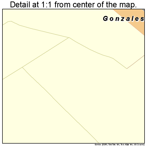 Gonzales, California road map detail