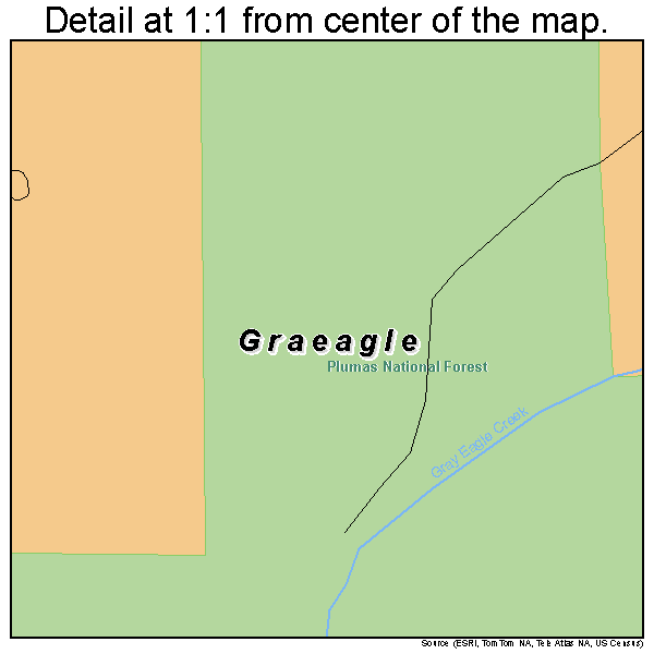 Graeagle, California road map detail