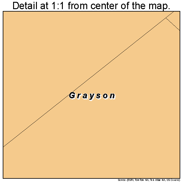 Grayson, California road map detail