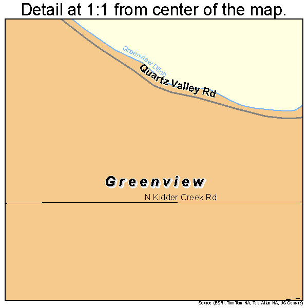 Greenview, California road map detail