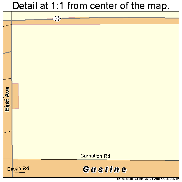 Gustine, California road map detail