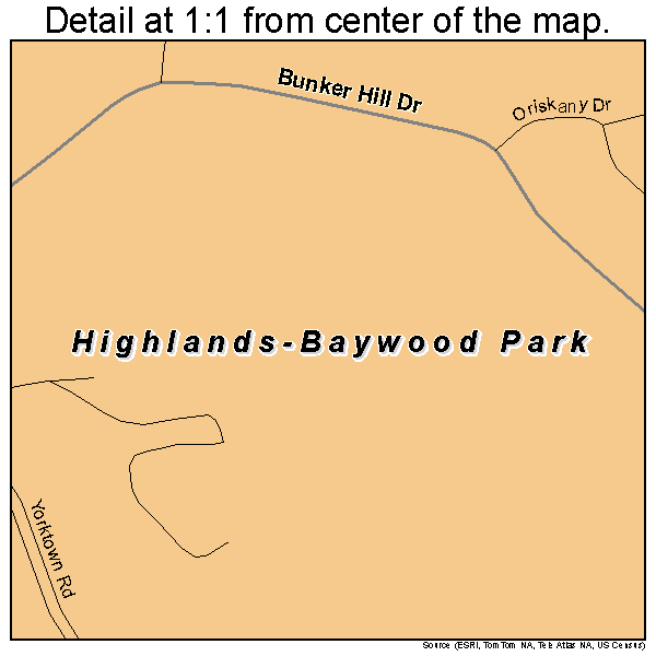 Highlands-Baywood Park, California road map detail