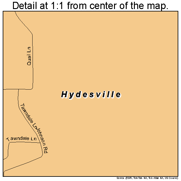 Hydesville, California road map detail