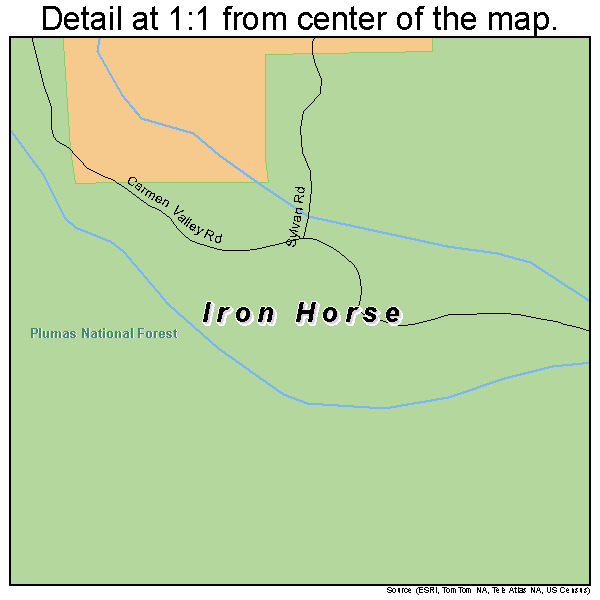 Iron Horse, California road map detail