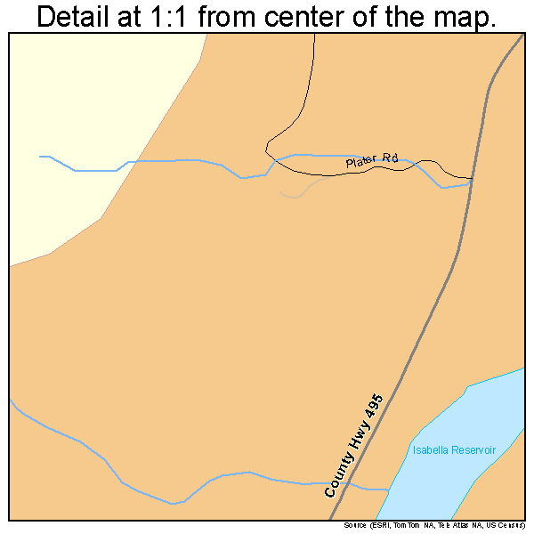 Kernville, California road map detail