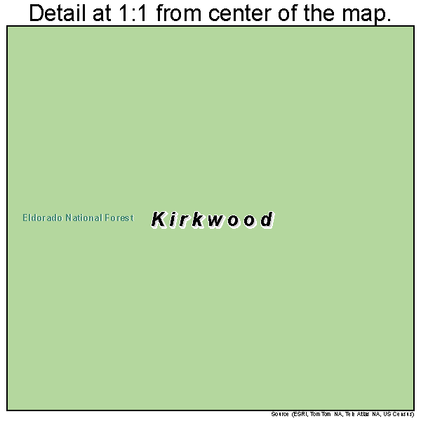 Kirkwood, California road map detail