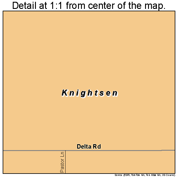 Knightsen, California road map detail