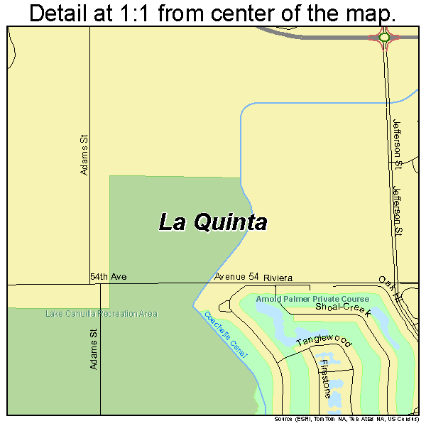 La Quinta, California road map detail