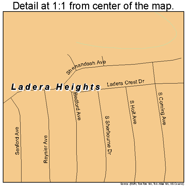 Ladera Heights, California road map detail