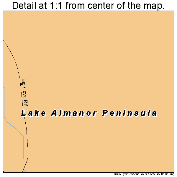 Lake Almanor Peninsula, California road map detail