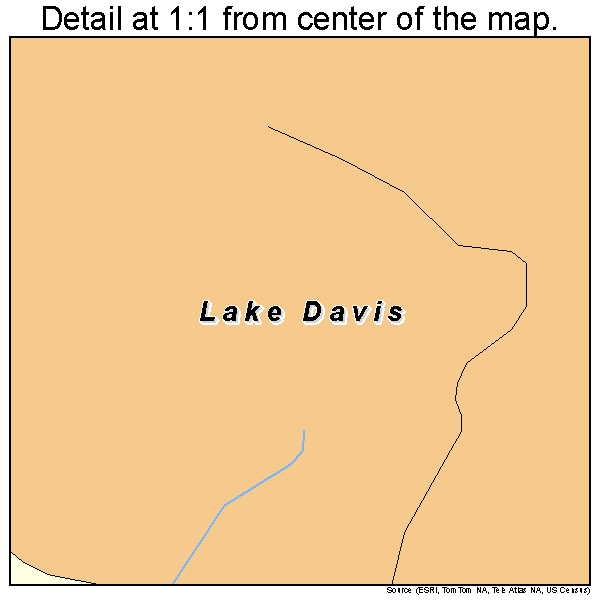 Lake Davis, California road map detail
