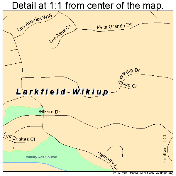 Larkfield-Wikiup, California road map detail