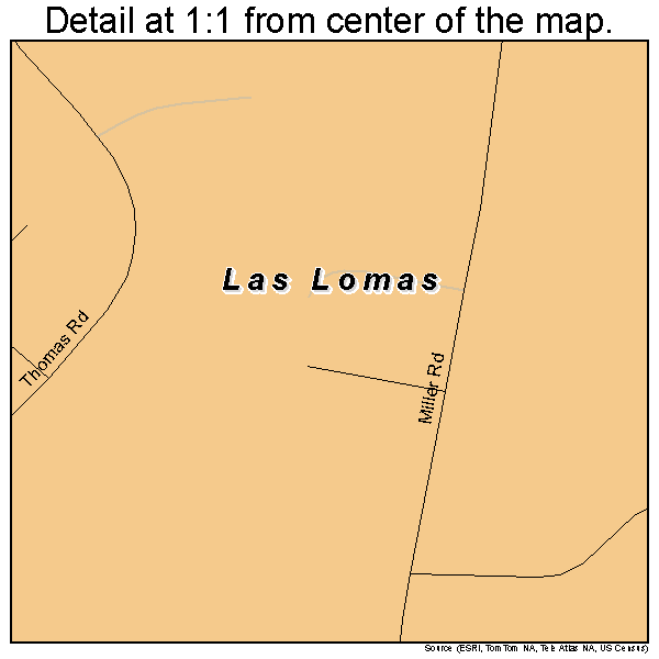 Las Lomas, California road map detail