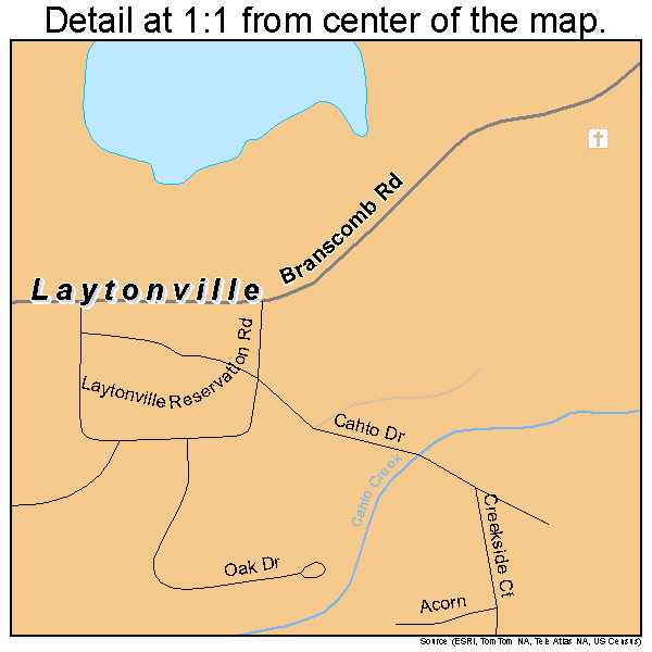Laytonville, California road map detail
