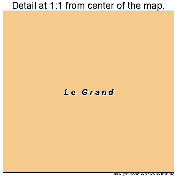 Le Grand, California road map detail