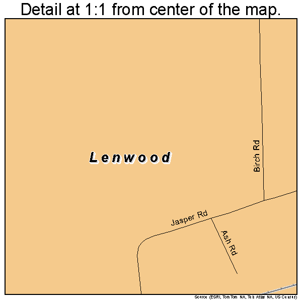 Lenwood, California road map detail