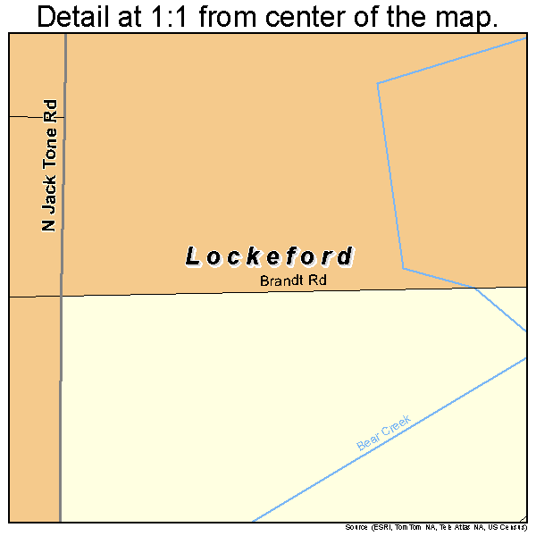Lockeford, California road map detail
