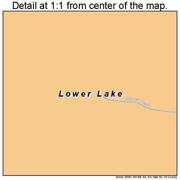 Lower Lake, California road map detail