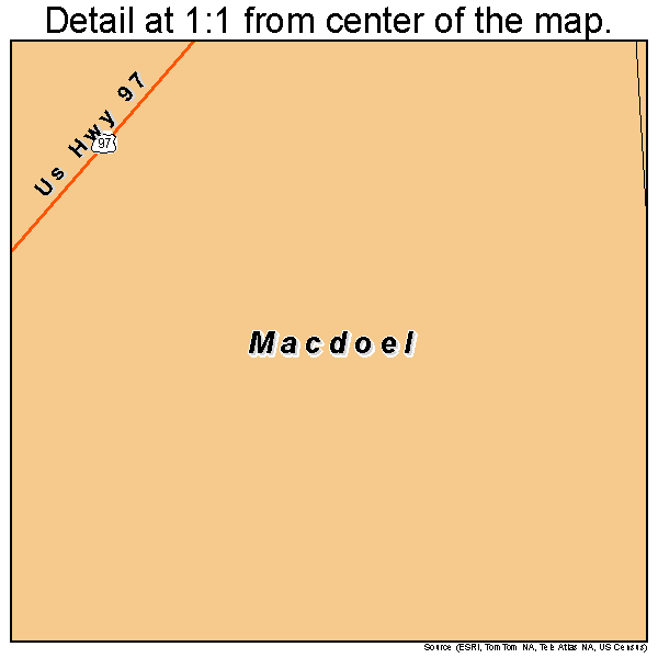 Macdoel, California road map detail