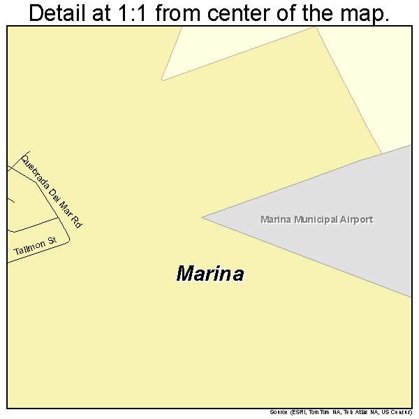 Marina, California road map detail