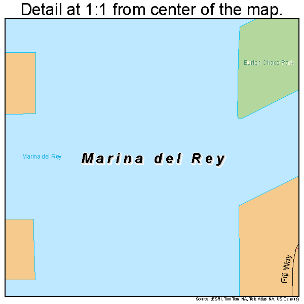 Marina del Rey, California road map detail