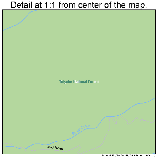 Markleeville, California road map detail