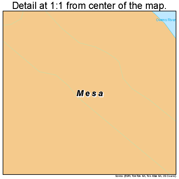 Mesa, California road map detail