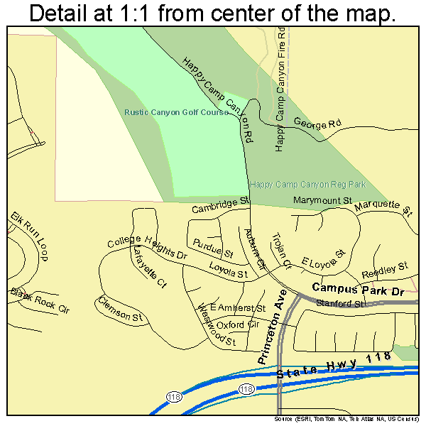 Moorpark, California road map detail