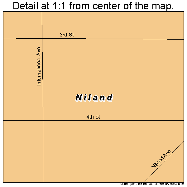 Niland, California road map detail