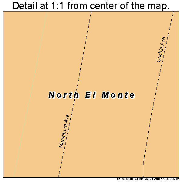 North El Monte, California road map detail