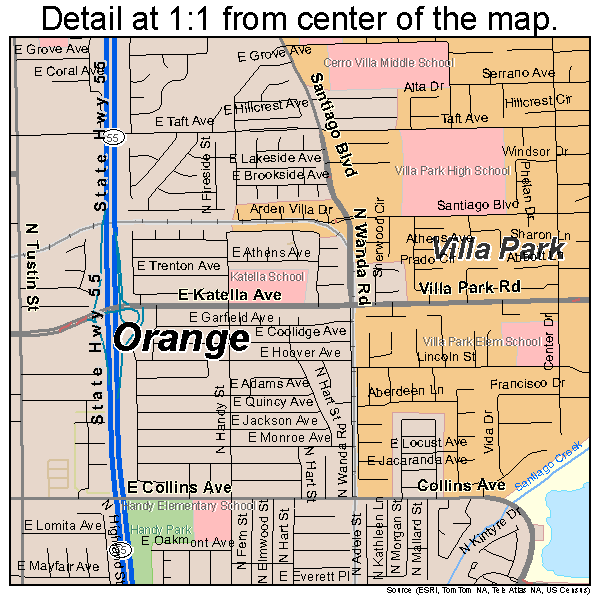Orange California Street Map 0653980