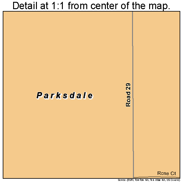 Parksdale, California road map detail