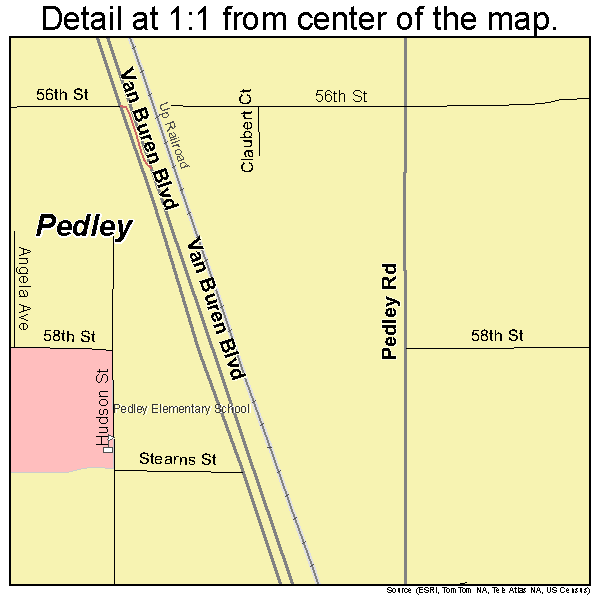 Pedley, California road map detail